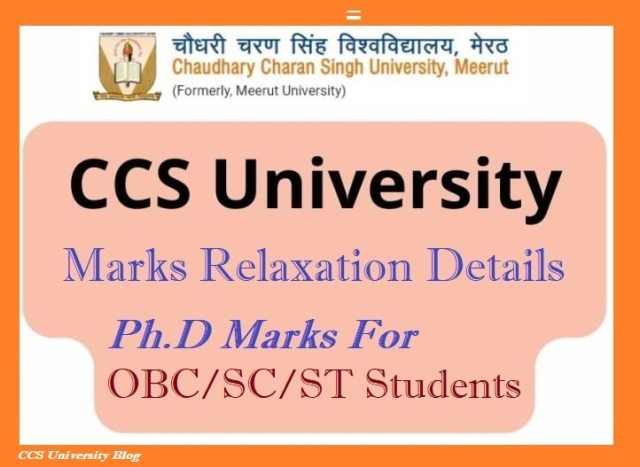 ccs university phd entrance exam 2022 – Biggest Change may affect Results