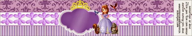 Sweet Sofia the First Free Printable Candy Bar Labels.