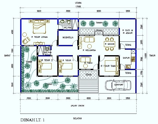 Top Populer 37 Gambar Denah  Rumah  2  Kamar  6x8 