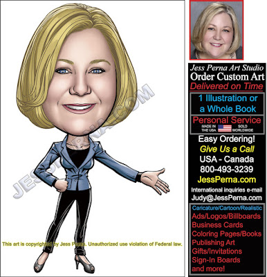 Real Estate Sales Woman Wearing Pants Cartoon