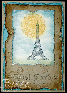 Bekka's Artistic Etchings Vintage Postcard Inspired Card - www.feeling-crafty.co.uk