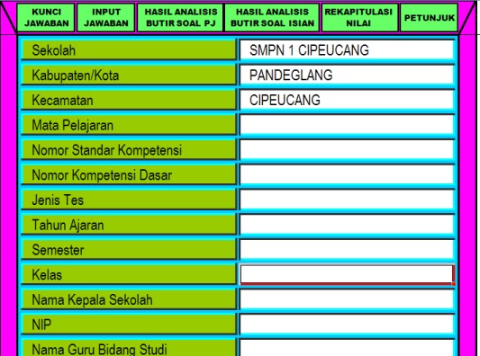 Aplikasi Analisis Butir Soal UAS/Pas Dan Ukk