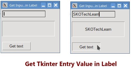 Steps to Get Entry Or Text Value in Label in Python Tkinter ...