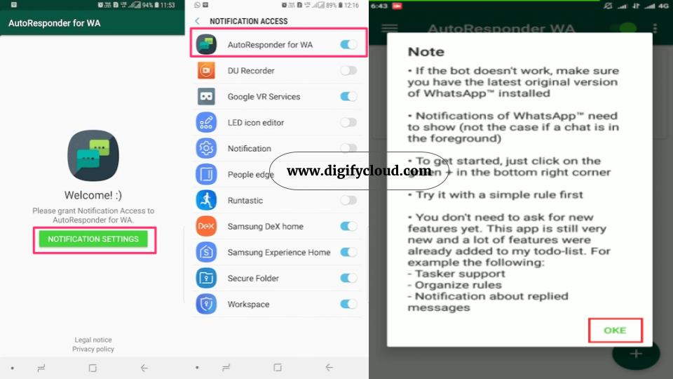 Cara Membuat Bot di Whatsapp dengan Aplikasi AutoResponder WhatsApp digifycloud.com