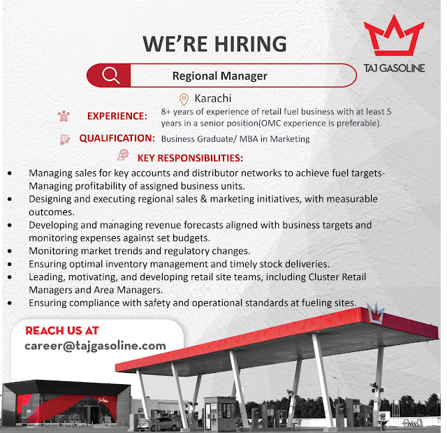 Taj Gasoline Pvt Ltd Latest Jobs in Karachi March 2025