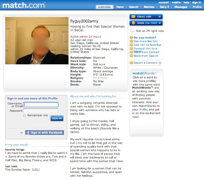 Order of Protection Survivor: Are online dating sites like Match