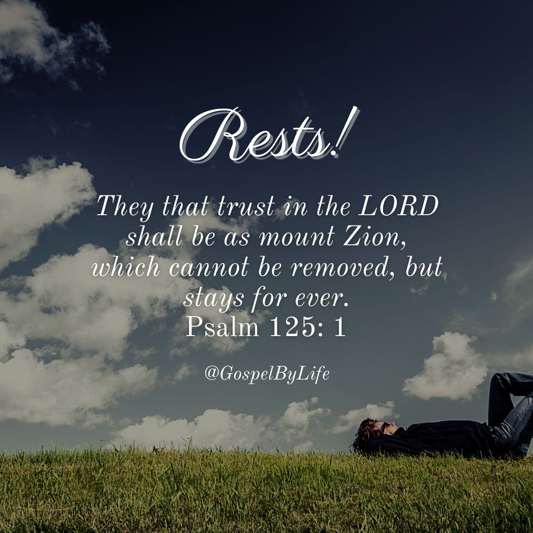 Image with verse rest in God