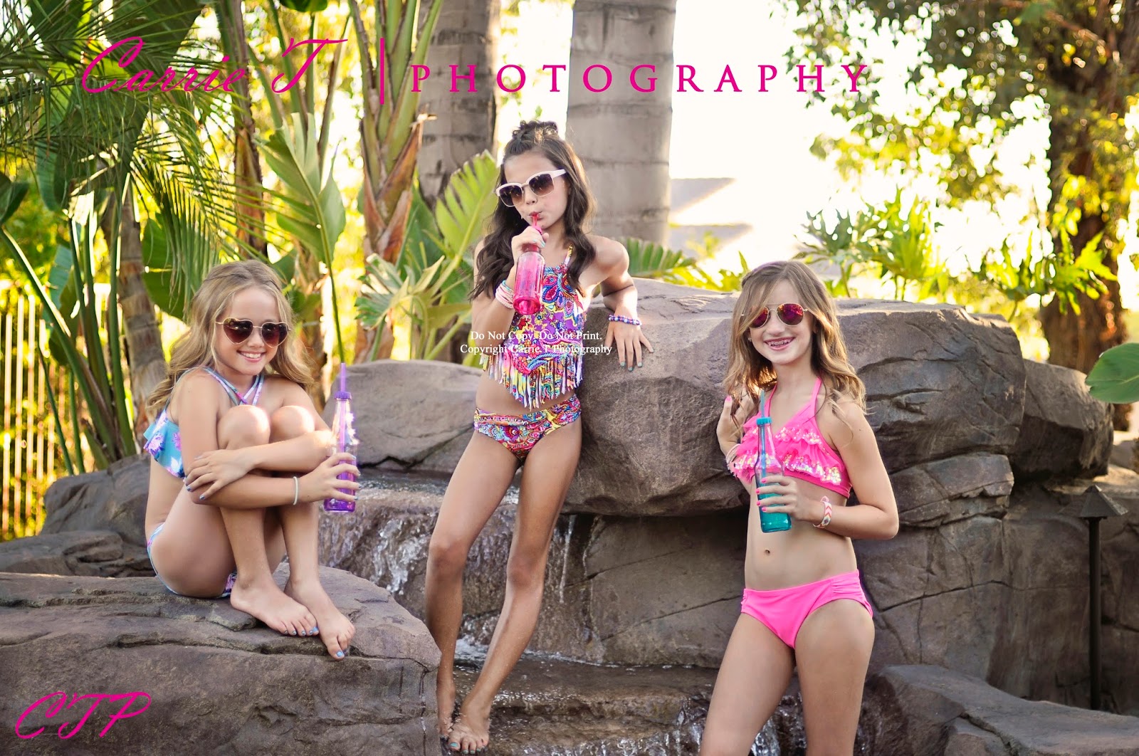 Carrie T Photography Cool Summer Vibes Friends Summer Pool Session