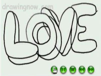 Graffiti Letters "LOVE" for Special Valentine Days