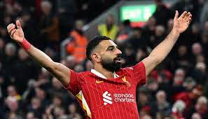 Mo Salah celebrating his winning goal for Liverpool against Brighton on Saturday 2nd November 2024.