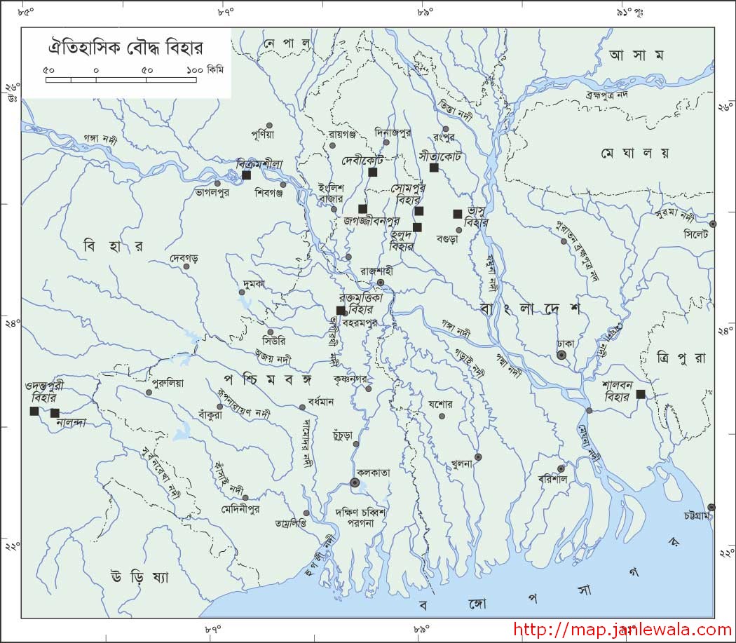 ঐতিহাসিক বৌদ্ধ বিহার মানচিত্র, বাংলাদেশ