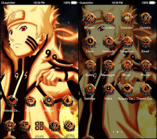 Cara Pasang Theme Naruto Kyubi di Android