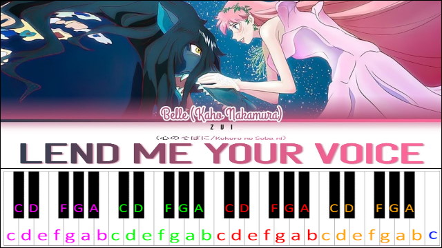 Lend Me Your Voice by Kaho Nakamura (Belle) Piano / Keyboard Easy Letter Notes for Beginners