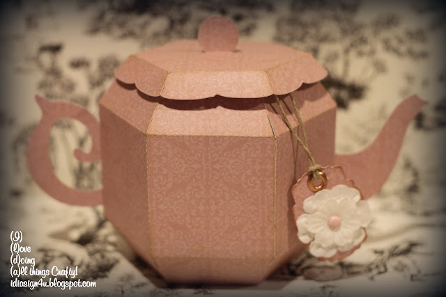 3D Paper Tea Pot | Silhouette File by ilovedoingallthingscrafty.com