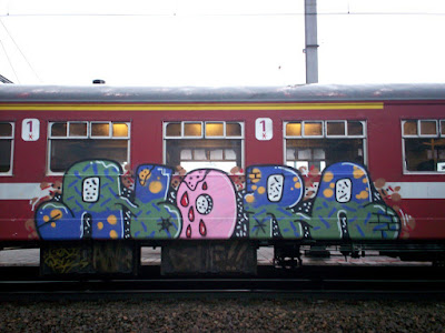 Alora Malaga train graffiti