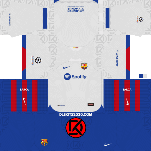 FC Barcelona DLS Kits 2023-2024 Nike In Champions League - Dream League Soccer (Away)