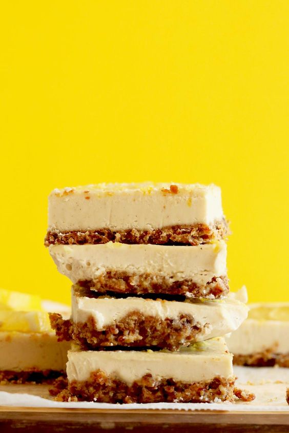 You're going to love these refreshing, and simply delicious, dairy-free, raw lemon cheesecake squares.