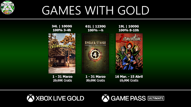 Juegos con Gold Marzo 2023 #gwg