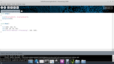Hello World of Processing for Android
