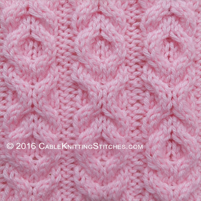 Cable Knitting Stitches » Hugs and Kisses stitch - pattern 1