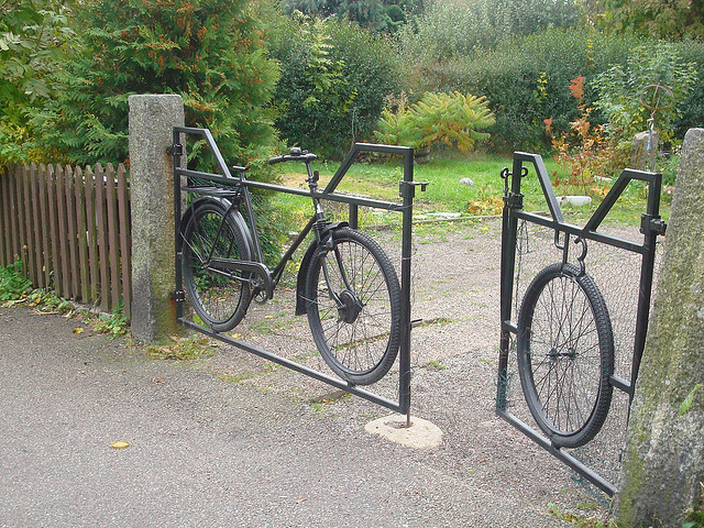 5 porteiras feitas com peças de bicicletas