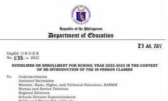 Enhanced Basic Education Enrollment Form (Enhanced BEEF)  