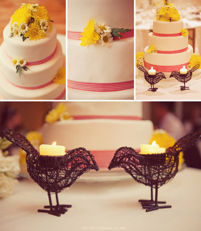 wedding cake red and yellow