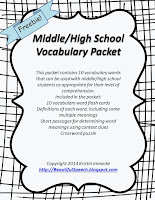 https://www.teacherspayteachers.com/Product/MiddleHigh-School-Vocabulary-Packet-1388492