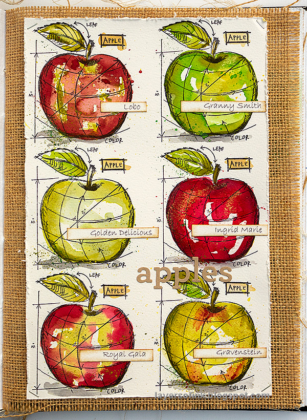 Layers of ink - Watercolor Apples Tutorial by Anna-Karin Evaldsson.