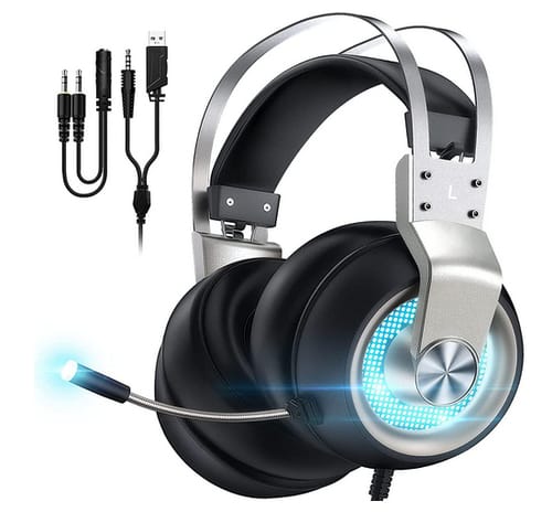 Wronwimi Gaming Headset with Noise Cancelling Mic