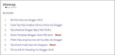 Tạo sitemap cho blogspot hoặc blogger với đoạn code đẹp, code stiemap cho blogger đẹp, hướng dẫn tạo sitemap cho blogspot với thủ thuật blogger, tạo sơ đồ cho blogger
