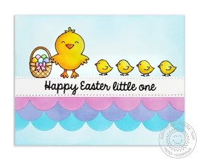 Sunny Studio Stamps: Easter Wishes & A Good Egg Chick Card by Mendi Yoshikawa