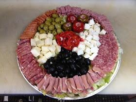 Antipasto Platter!   Excellent for your Super Bowl Party.