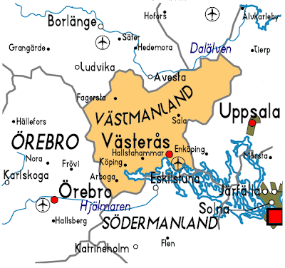 Vastmanland Map City Area