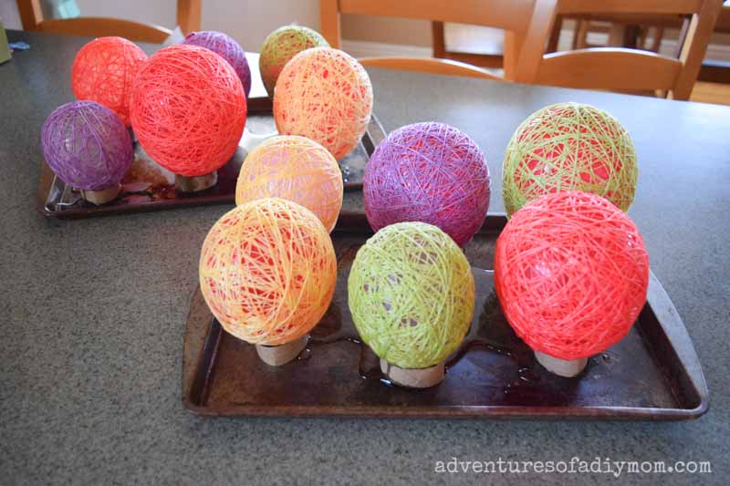 How to Make String Easter Eggs - Adventures of a DIY Mom