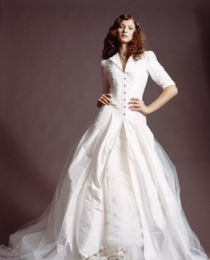 wedding dresses with long sleeves are frumpy and oldfashioned
