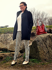 Dr Martens Siano and striped trousers