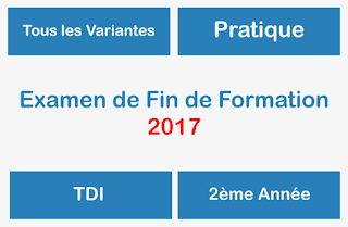 Examen de Fin de Formation 2017 TDI Épreuve: Pratique