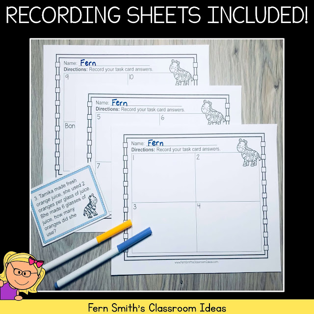 Click Here to Download This Wonderful 3rd Grade Math Multiply With 6 & Divide By 6 Word Problems, Task Cards & Assessments BUNDLE today for your Students!