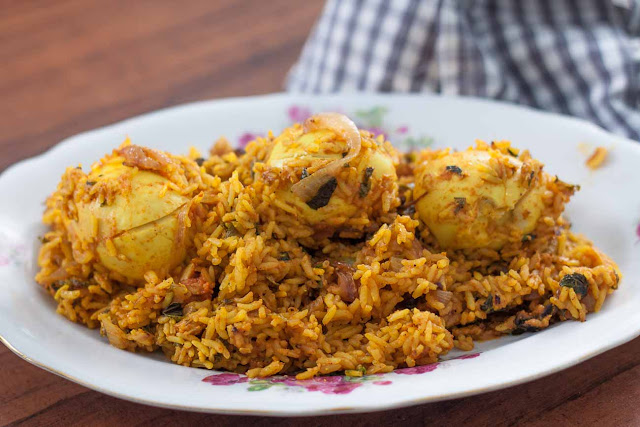 egg dum biryani in restaurant style