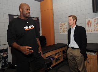 Shaq with Suns President of Basketball Operations and General Manager Steve Kerr