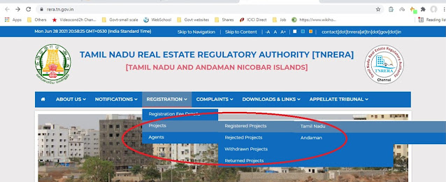 Check the Project status at RERA site