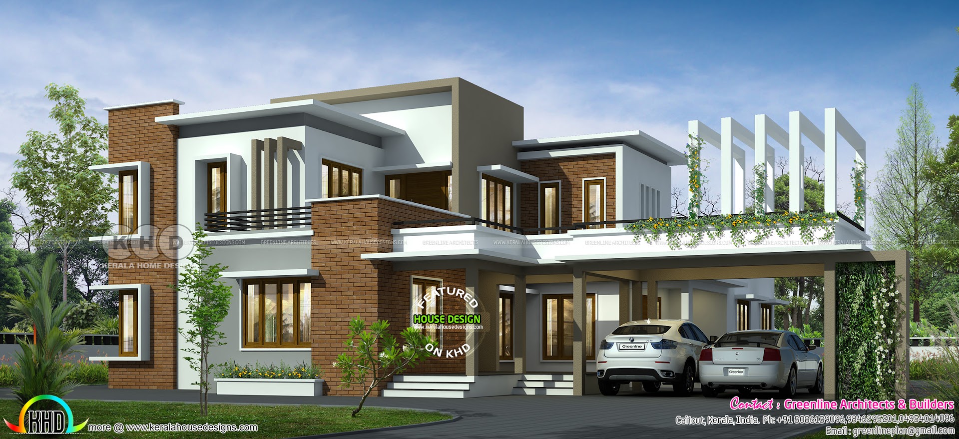  4  bedroom  ultra modern luxury  house  Kerala home  design 