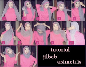 tutorial hijab segi empat simple style 4