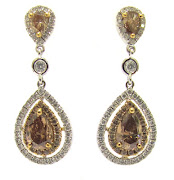 For more designs like this Cognac Diamond Earrings and other ideas for The .