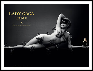 Lady Gaga hot black mask Fame ad black & white HD HQ photo