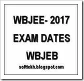 wbjee 2017 exam dates