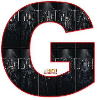 Abecedario con Personajes de Juego de Tronos. Alphabet with Game of Thrones Characters.
