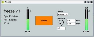 Audio Freeze Max for Live