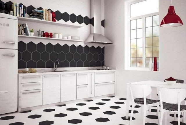 10 Ide Keramik Lantai  Dapur dengan Motif dan Warna  yang 